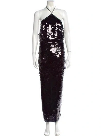 Pre-owned New Arrivals Lace Pattern Long Dress W/ Tags In Black