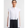 NEW ARRIVALS NU WHITE SHIRT WITH DIPPED SIDES