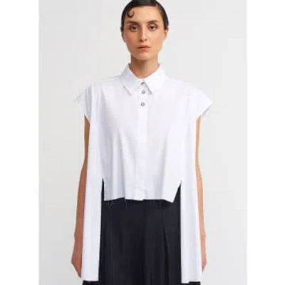New Arrivals Nu White Shirt With Dipped Sides