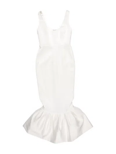 Pre-owned New Arrivals Off-the-shoulder Knee-length Dress In White
