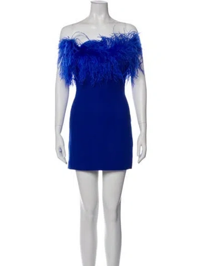 Pre-owned New Arrivals Off-the-shoulder Mini Dress W/ Tags In Blue