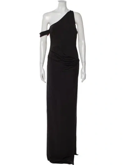 Pre-owned New Arrivals One-shoulder Long Dress W/ Tags In Gray