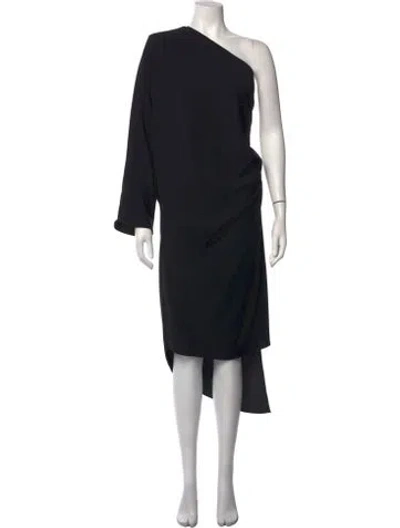 Pre-owned New Arrivals One-shoulder Midi Length Dress W/ Tags In Black