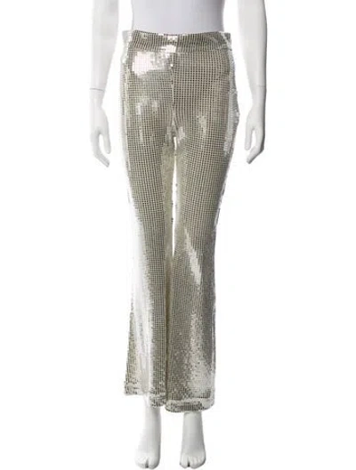 Pre-owned New Arrivals Patterned Flared Pants In Neutrals