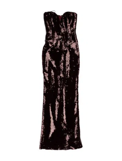 Pre-owned New Arrivals Patterned Long Dress In Red
