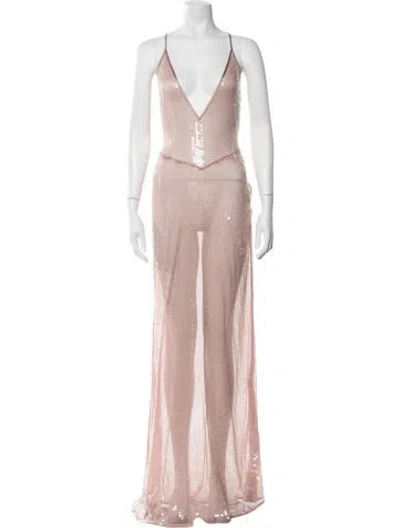 Pre-owned New Arrivals Patterned Long Dress W/ Tags In Pink