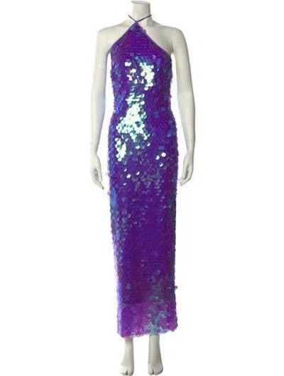 Pre-owned New Arrivals Patterned Long Dress W/ Tags In Purple