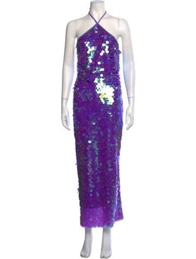 Pre-owned New Arrivals Patterned Long Dress W/ Tags In Purple