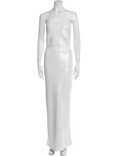 Pre-owned New Arrivals Patterned Long Dress W/ Tags In White