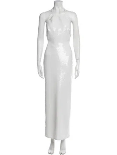 Pre-owned New Arrivals Patterned Long Dress W/ Tags In White