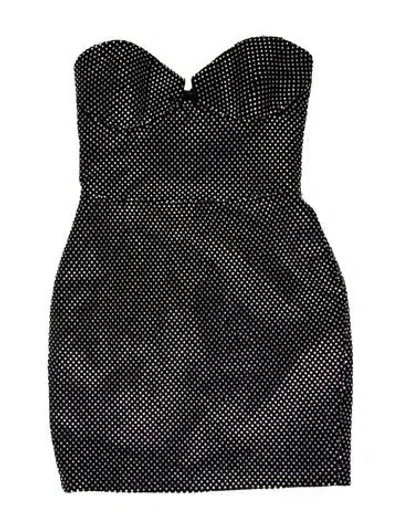 Pre-owned New Arrivals Polka Dot Print Mini Dress W/ Tags In Black