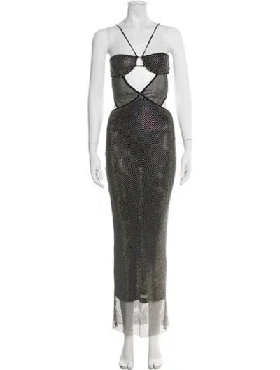 Pre-owned New Arrivals Printed Long Dress In Green