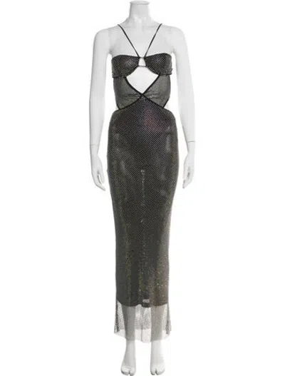 Pre-owned New Arrivals Printed Long Dress In Green