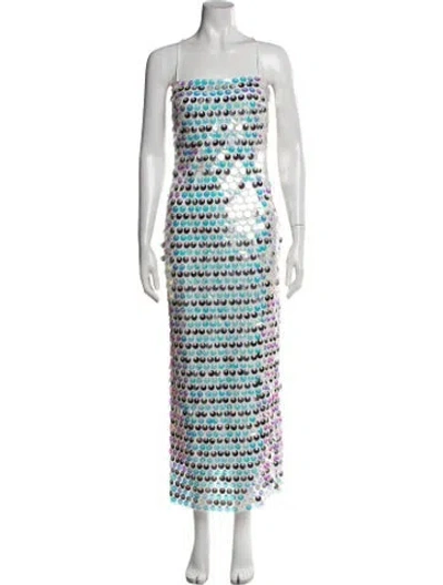 Pre-owned New Arrivals Printed Long Dress In Neutral
