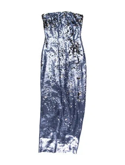 Pre-owned New Arrivals Printed Long Dress W/ Tags In Blue