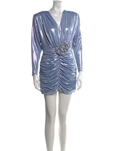 Pre-owned New Arrivals Printed Mini Dress W/ Tags In Blue