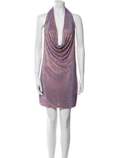 Pre-owned New Arrivals Printed Mini Dress W/ Tags In Purple