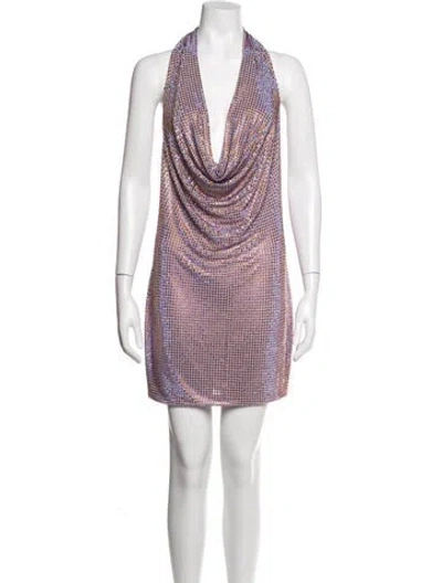 Pre-owned New Arrivals Printed Mini Dress W/ Tags In Purple