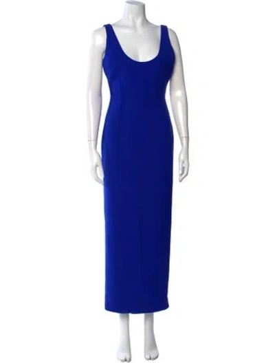 Pre-owned New Arrivals Scoop Neck Long Dress W/ Tags In Blue