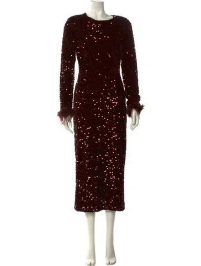 Pre-owned New Arrivals Sequin Long Dress In Brown