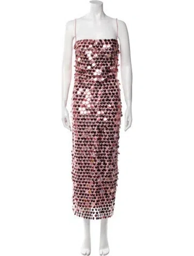Pre-owned New Arrivals Sequin Long Dress In Pink