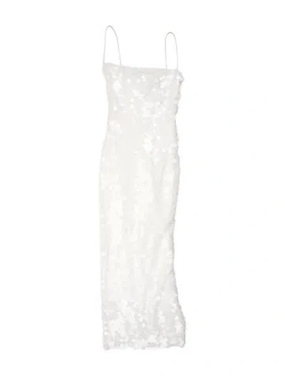 Pre-owned New Arrivals Sequin Mini Dress In Neutral