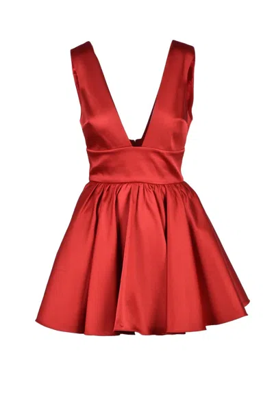 New Arrivals Short Satin Dress - Red