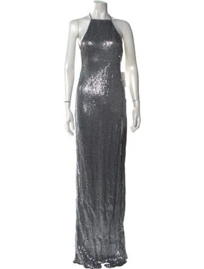 Pre-owned New Arrivals Silk Long Dress In Multicolor