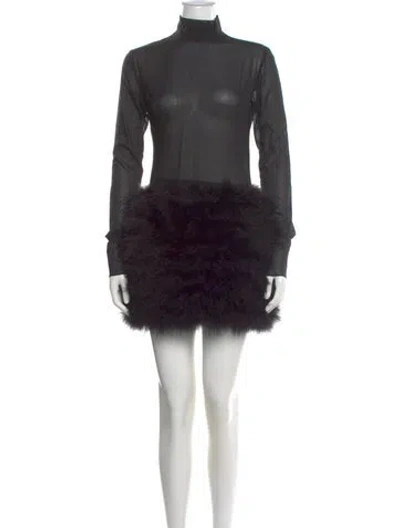 Pre-owned New Arrivals Silk Mini Dress In Black