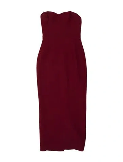 Pre-owned New Arrivals Strapless Knee-length Dress W/ Tags In Burgundy