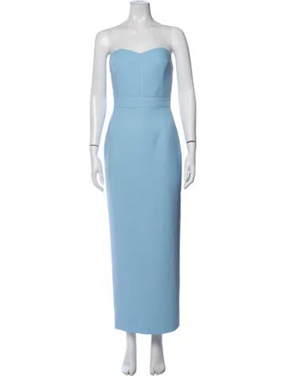 Pre-owned New Arrivals Strapless Long Dress In Blue