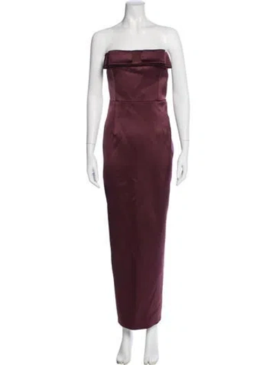 Pre-owned New Arrivals Strapless Long Dress In Burgundy