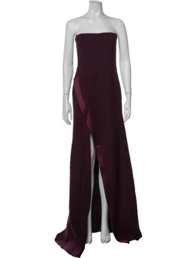 Pre-owned New Arrivals Strapless Long Dress In Burgundy