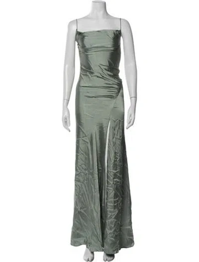 Pre-owned New Arrivals Strapless Long Dress In Gray