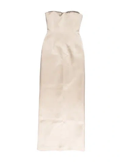 Pre-owned New Arrivals Strapless Long Dress In Neutral