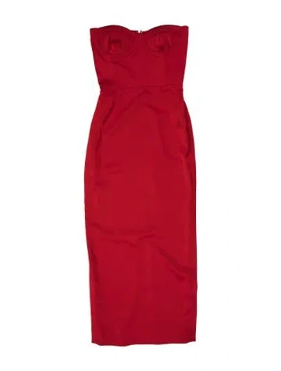 Pre-owned New Arrivals Strapless Long Dress In Red