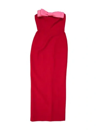 Pre-owned New Arrivals Strapless Long Dress In Red