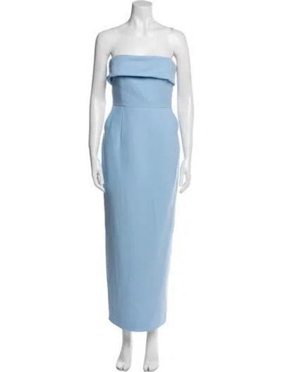 Pre-owned New Arrivals Strapless Midi Length Dress In Blue