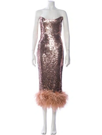 Pre-owned New Arrivals Strapless Midi Length Dress W/ Tags In Pink