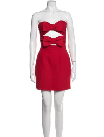 Pre-owned New Arrivals Strapless Mini Dress In Red