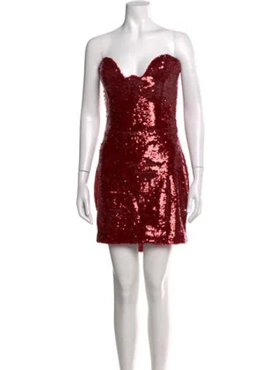 Pre-owned New Arrivals Strapless Mini Dress W/ Tags In Red