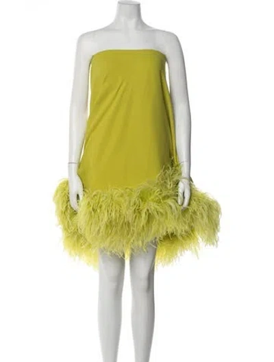Pre-owned New Arrivals Strapless Mini Dress In Yellow