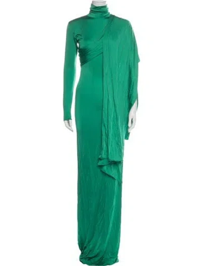 Pre-owned New Arrivals Turtleneck Long Dress W/ Tags In Green