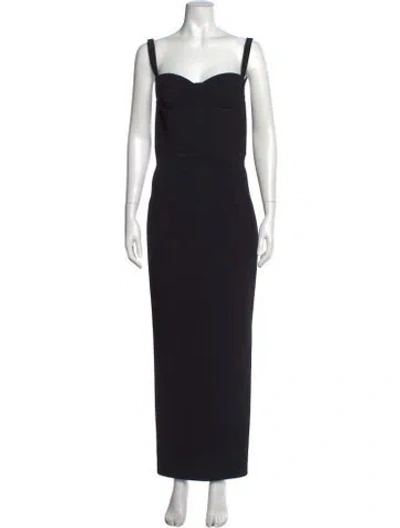 Pre-owned New Arrivals V-neck Long Dress In Black