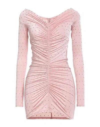 New Arrivals Woman Mini Dress Light Pink Size 4 Pes, Elastane