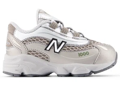 Pre-owned New Balance 1000 Bungee Lace Sneakers In Arid Stone/light Silver Metallic