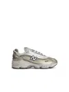 New Balance 1000 Gold Fabric Blend Sneakers In Silver