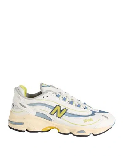 NEW BALANCE NEW BALANCE 1000 MAN SNEAKERS WHITE SIZE 9 LEATHER, TEXTILE FIBERS