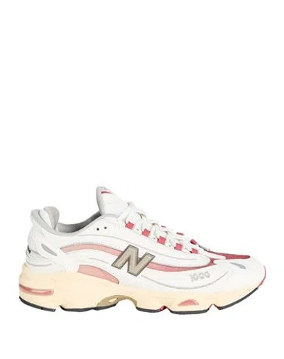 NEW BALANCE NEW BALANCE 1000 MAN SNEAKERS WHITE SIZE 9 LEATHER, TEXTILE FIBERS