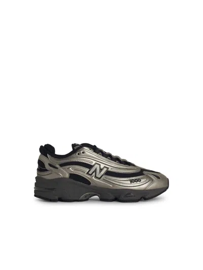 New Balance '1000' Silver Leather Blend Sneakers In Brown